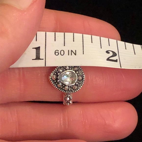 Silver White Rhinestone Ring - Picture 7 of 8